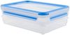 EMSA Clip & Close Frischhaltedose, rechteckig, 2 X 0,6 L, Aufschnittboxsystem mit Deckel, Aufbewahrungsbox, 100 Prozent dicht, spülmaschinen-, gefrier-, mikrowellenfest, Transparent, Blau, 513576 Bild 2