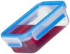 EMSA Clip & Close Frischhaltedose, rechteckig, 2 X 0,6 L, Aufschnittboxsystem mit Deckel, Aufbewahrungsbox, 100 Prozent dicht, spülmaschinen-, gefrier-, mikrowellenfest, Transparent, Blau, 513576 Bild 4
