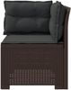vidaXL 1-Sitzer Garten-Sofa mit Kissen Rattan-Look PP Braun 8011837 Bild 3