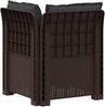 vidaXL 1-Sitzer Garten-Sofa mit Kissen Rattan-Look PP Braun 8011837 Bild 4