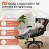 oyajia Bürostuhl Ergonomisch,mit Fußstütze, 135° neigbar (Drehstuhl aus PU leder, Belastbarkeit bis 150 kg), Schreibstuhl Höhenverstellbar, für Wohnzimmer, Büro Bild 4