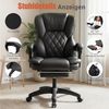 oyajia Bürostuhl Ergonomisch,mit Fußstütze, 135° neigbar (Drehstuhl aus PU leder, Belastbarkeit bis 150 kg), Schreibstuhl Höhenverstellbar, für Wohnzimmer, Büro Bild 3