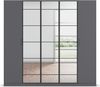 rauch Acero, Kleiderschrank, Garderobenschrank in moderner Loft-Optik, 5-türig, 3 Glastüren, mit 3 Kleiderstangen und 3 Einlegeböden, Farbe Grau metallic, BxHxT 226x210x54cm Bild 2