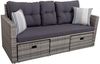 Gartensofa YANNIK - Alu/Kunststoff, Hellgrau | Gartenmöbel Set Garten Loungeset Bild 4
