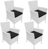 vidaXL 5-tlg. Garten-Essgruppe Poly Rattan Cremeweiß 42502 Bild 5