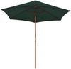 vidaXL Sonnenschirm 270x270 cm Holzmast Grün 42961 Bild 2