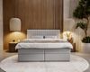 GRAINGOLD Marbella Doppelbett 140x200,Boxspringbett mit Kopfteil und Bettkästen, Velour-Stoff, Hellgrau Bild 3