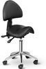 Physa Drehstuhl Sattelstuhl Arbeitsstuhl Rollhocker Mit Lehne Verstellbar Schwarz Bild 4