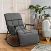 Schaukelstuhl JULIA Indoor - 61x100x66cm, Stoff, Dunkelgrau | Liegestuhl Relaxstuhl Sofastuhl Bild 3