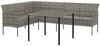 vidaXL 2-tlg. Garten-Essgruppe mit Kissen Grau Poly Rattan 362339 Bild 4