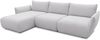 DOMO. collection Ecksofa 800 022, Modulsofa in L-Form mit Taschenfederkern und attraktiver Biese-Naht, Sofa, Polsterecke, Eckcouch 276 x 168 x 79 cm (BxTxH), hellgrau Bild 2