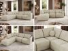 Modulares Ecksofa NOARA 5M, L-Form Eckcouch mit Wellenfederung, freistehendes Ecksofa, Modernes Design - Beige Velvet - Links Bild 2