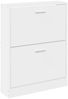 Schuhbank | Schuhschrank | Schuhregal Weiß 59 x 17 x 81 cm Holzwerkstoff Bild 4
