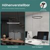 Mai & Mai LED Pendelleuchte Hängelampe Dynamisches Wellendesign Verstellbares Kabel Luvina06 Bild 4