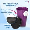 elasto Coffee-to-go-Becher Kaffeebecher 300 ml Trinkbecher mit Deckel und Riffel-Optik, Made in Germany, BPA-frei, 100% recyclebar, Heißgetränke, Teebecher Bild 3