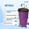 elasto Coffee-to-go-Becher Kaffeebecher 300 ml Trinkbecher mit Deckel und Riffel-Optik, Made in Germany, BPA-frei, 100% recyclebar, Heißgetränke, Teebecher Bild 2