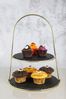 ECHTWERK Etagere Schiefer Etagere, Schiefer, mit 2 Ebenen Naturschiefer und Bügelgriff, Schieferplatten 25/ 30cm Bild 2