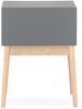Kommode Narydon aus Kiefernholz, modernes Design mit 2 Schubladen, grau, kompakt für Dein Zuhause Bild 4