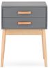 Kommode Narydon aus Kiefernholz, modernes Design mit 2 Schubladen, grau, kompakt für Dein Zuhause Bild 2