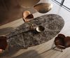 Esstisch Edge Oval 315x150 Keramik Emperador Extra Lucidato Dunkelbraun Zenthara kantig Metall Schwarz Bild 4