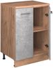 Küchenschrank für Dachschrägen R-Line Beton 60 cm ohne Schräge mit 2 Türen Vicco Bild 3
