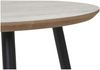 House Nordic Couchtisch, Travertin-Optik, schwarze Beine, ø55x45 cm Bild 3