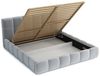 Polsterbett Doppelbett GIOTTO Komplettset 180x200cm Stoff Magic Velvet Hellgrau Bild 4