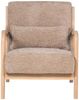 Sessel Mark - Chenille-Stoff Sand, Gestell Natur Bild 3