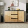 WLIVE Sideboard Kommode, Breite 80 cm, Sideboard mit 3 Schubladen & 1 Tür, (Packung, leise Schienen, viel Stauraum) Bild 2