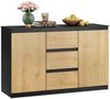 WLIVE Sideboard Kommode, Breite 80 cm, Sideboard mit 3 Schubladen & 1 Tür, (Packung, leise Schienen, viel Stauraum) Bild 5