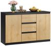 WLIVE Sideboard Kommode, Breite 80 cm, Sideboard mit 3 Schubladen & 1 Tür, (Packung, leise Schienen, viel Stauraum) Bild 4