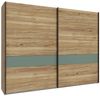 Kleiderschrank Winston / Whenua, Holzwerkstoff, Grün, Holzfarben, 270 x 211 x 61 cm Bild 2