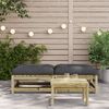 vidaXL Gartenhocker mit Kissen 2 Stk. Kiefernholz Imprägniert 838108 Bild 3