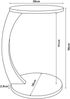 Beistelltisch Holeby 56 x Ø 38 cm Travertin [en. casa] Bild 4