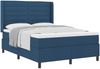 vidaXL Boxspringbett mit Matratze mit Kopfteil Blau 200 x 140 cm Stoff 3341587 Bild 2