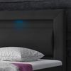 Boxspringbett 'Milano Plus' inkl Bettkasten, Topper, Matratze und LED-Beleuchtung, Kunstleder schwarz TYP 6, 180x200 cm Bild 2