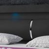 Boxspringbett 'Milano Plus' inkl Bettkasten, Topper, Matratze und LED-Beleuchtung, Kunstleder schwarz TYP 6, 180x200 cm Bild 3