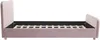 Vente-unique - ROGADI Bett SamtStoff Puderrosa - B 201 cm x H 80 cm x L 97 cm Bild 4