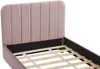 Vente-unique - ROGADI Bett SamtStoff Puderrosa - B 201 cm x H 80 cm x L 97 cm Bild 5