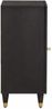 vidaXL Sideboard mit Regal Schwarz 40 x 33 x 75 cm Massivholz Mango 4018832 Bild 4