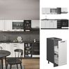 Küchenzeile R-Line Weiß Landhaus/Anthrazit 240 cm ohne Arbeitsplatte Vicco Bild 2