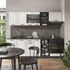 Küchenzeile R-Line Weiß Landhaus/Anthrazit 240 cm ohne Arbeitsplatte Vicco Bild 4