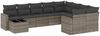 vidaXL 10-tlg. Garten-Sofagarnitur mit Kissen Grau Poly Rattan 3219450 Bild 2