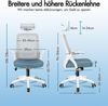 ALFORDSON Bürostuhl Ergonomisch Netzstuhl Drehstuhl Schwarz Lordosenstütze Bild 3