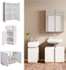 Badmöbel-Set Gloria Weiß 3 Teile, mit Midischrank Vicco Bild 2