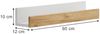 Wandregal Tomy Weiß/Goldkraft Eiche 60 x 10 cm 2er Set Vicco Bild 2