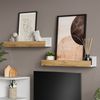 Wandregal Tomy Weiß/Goldkraft Eiche 60 x 10 cm 2er Set Vicco Bild 4