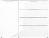 Sideboard Owingen / Oakland, Glas, Holzwerkstoff, Weiß, 134 x 102 x 42 cm Bild 3