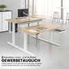 bümö elektrisch höhenverstellbarer Schreibtisch 120x80 cm in Asteiche, Gestell weiß - Sitz & Stehschreibtisch mit Memoryfunktion, elektrischer Stehtisch & Gaming Tisch, XMKA-Serie, XMKA12-R-W Bild 5