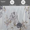 Buymax Bettwäsche Parlin, Renforcé, 4 teilig, Bettbezug-Set 155x220 cm 100% Baumwolle mit Reißverschluss Blumen Weiß Bild 3